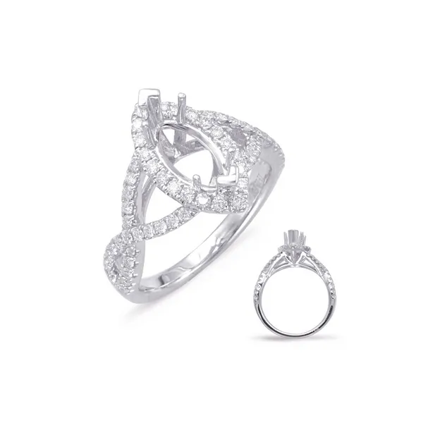 Diamond Prong Set Marquise Halo Engagement Ring
