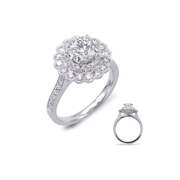 Diamond Double Halo Engagement Ring with Milgrain Detail Legacy Diamond & Gems Sheridan, WY