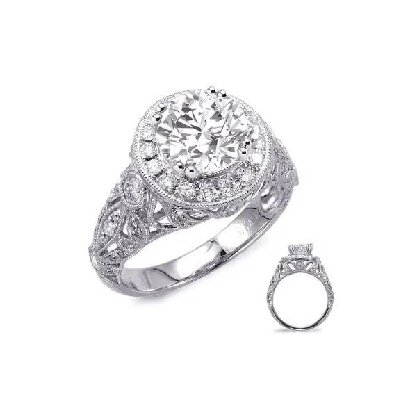 Diamond Filigree Engagement Ring with Milgrain Detail Legacy Diamond & Gems Sheridan, WY