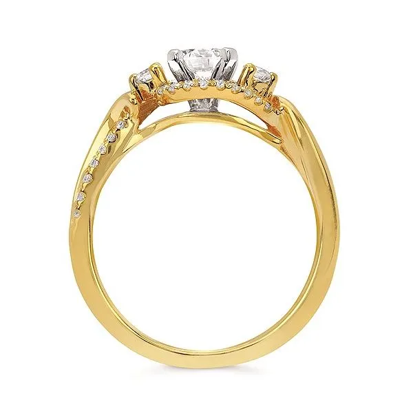 Diamond Prong Set Swirl Engagement Ring Image 2 Legacy Diamond & Gems Sheridan, WY
