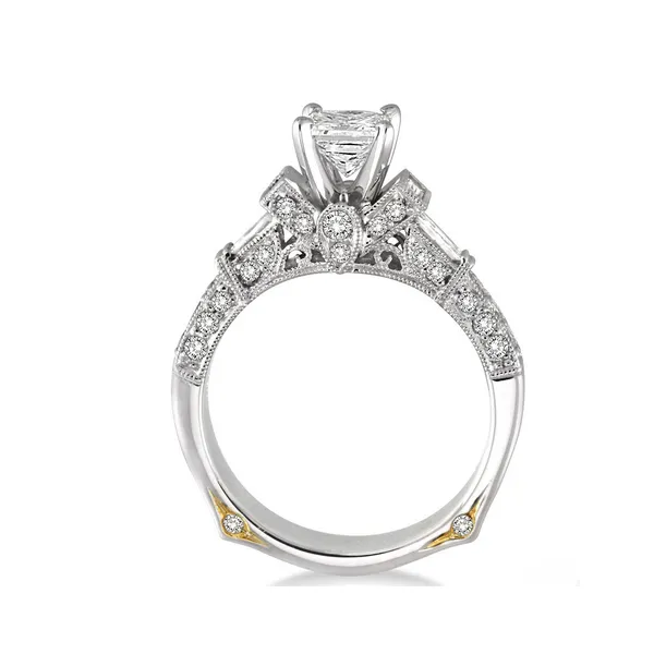 Diamond Engagement Ring with Milgrain Detail in 14K White Gold Image 2 Legacy Diamond & Gems Sheridan, WY