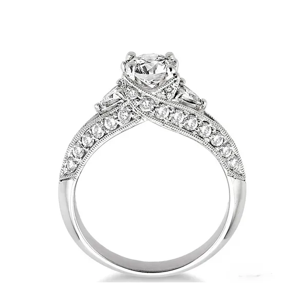 Diamond Engagement Ring with Knife Edge Shank in 14K White Gold Image 2 Legacy Diamond & Gems Sheridan, WY