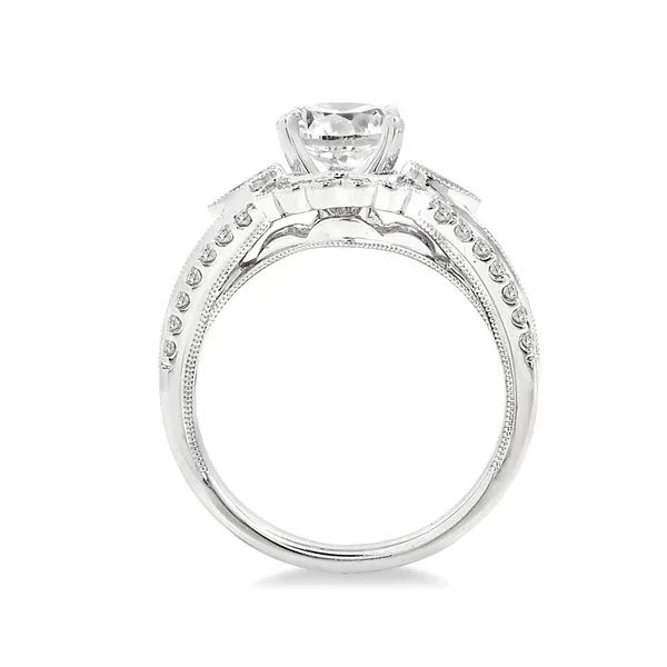 Diamond Prong Set Engagement Ring with Milgrain Detail Image 2 Legacy Diamond & Gems Sheridan, WY