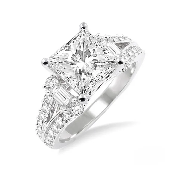 Diamond Engagement Ring with Split Shank and Milgrain Detail Legacy Diamond & Gems Sheridan, WY
