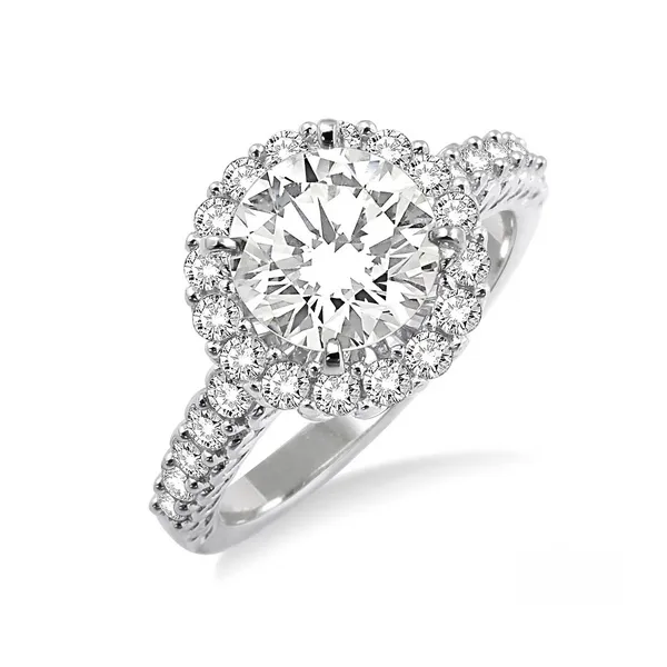 Diamond Prong Set Halo Engagement Ring Legacy Diamond & Gems Sheridan, WY