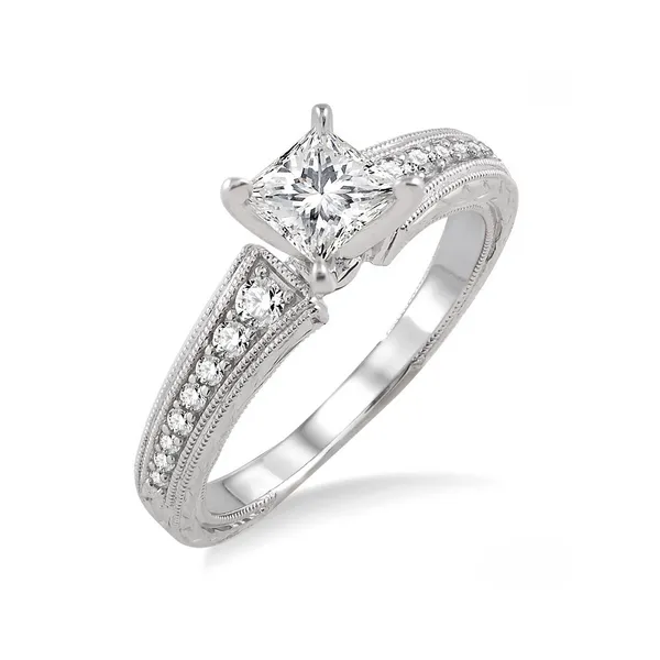 Diamond Bead Set Engagement Ring Legacy Diamond & Gems Sheridan, WY