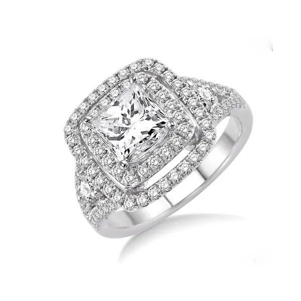 Diamond Prong Set Double Halo Engagement Ring Legacy Diamond & Gems Sheridan, WY