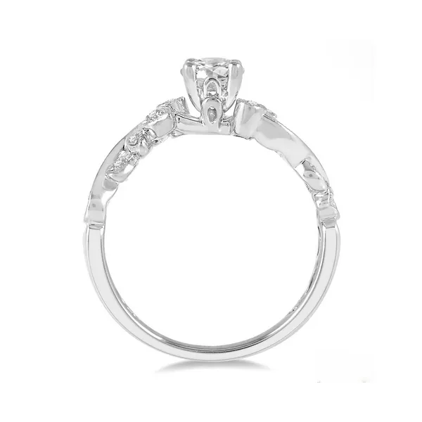 Diamond Pave Set Engagement Ring with Milgrain Detail Image 2 Legacy Diamond & Gems Sheridan, WY