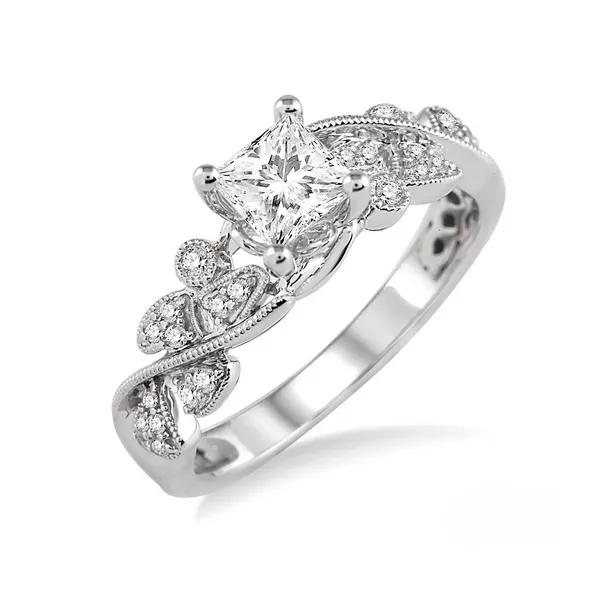 Diamond Prong Set Engagement Ring with Milgrain Detail Legacy Diamond & Gems Sheridan, WY