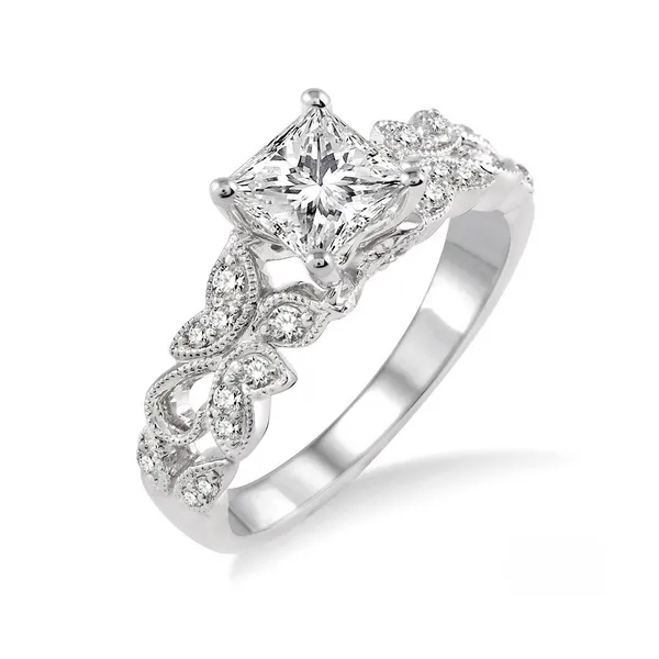 Diamond Bead Set Engagement Ring Legacy Diamond & Gems Sheridan, WY