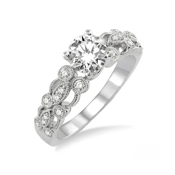 Diamond Bezel and Bead Set Engagement Ring Legacy Diamond & Gems Sheridan, WY