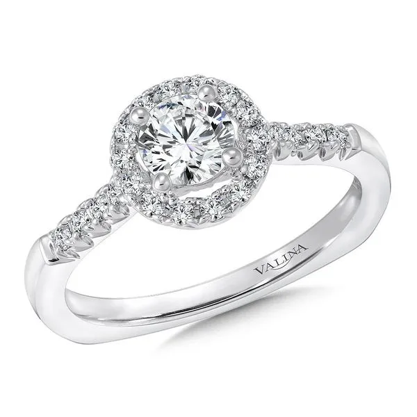 Diamond Prong Set Halo Engagement Ring similar item image