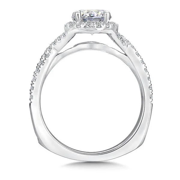 Diamond Prong Set Halo Twisted Shank Engagement Ring Image 2 Legacy Diamond & Gems Sheridan, WY