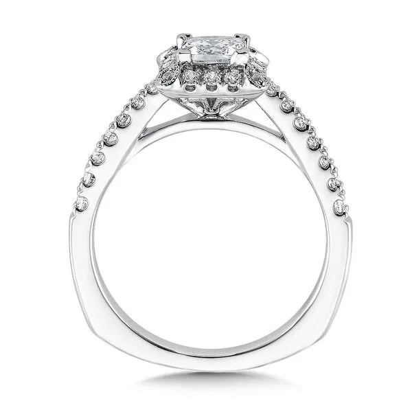 Diamond Prong Set Square Halo Engagement Ring Image 2 Legacy Diamond & Gems Sheridan, WY