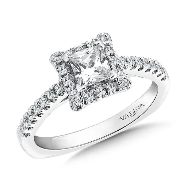 Diamond Prong Set Square Halo Engagement Ring Legacy Diamond & Gems Sheridan, WY