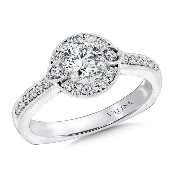 Diamond Prong Set Halo Engagement Ring Legacy Diamond & Gems Sheridan, WY