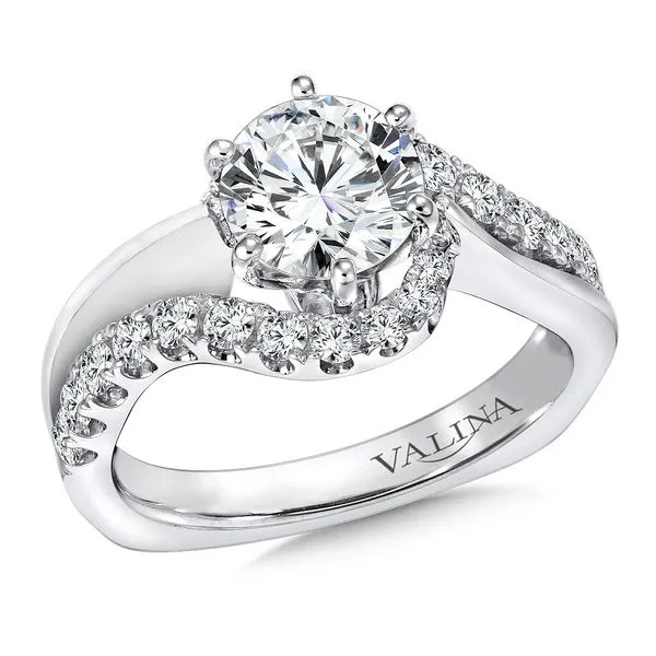 Diamond Prong Set Swirl Engagement Ring Legacy Diamond & Gems Sheridan, WY