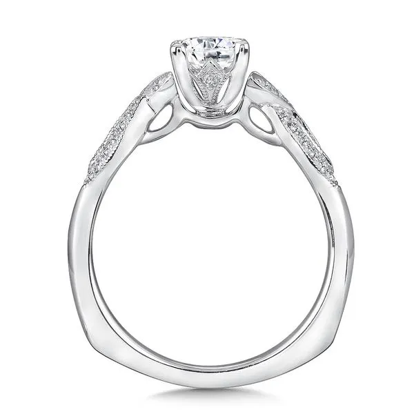 Diamond Pave Set Twisted Engagement Ring Image 2 Legacy Diamond & Gems Sheridan, WY