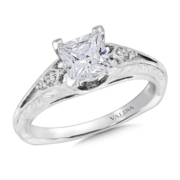 Diamond Bead Set Engagement Ring Legacy Diamond & Gems Sheridan, WY