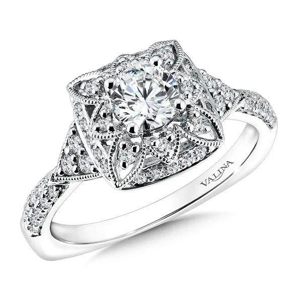 Diamond Engagement Ring with Bead and Gypsy Set Legacy Diamond & Gems Sheridan, WY