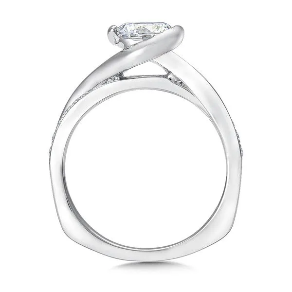 Diamond Bead Set Engagement Ring Image 2 Legacy Diamond & Gems Sheridan, WY