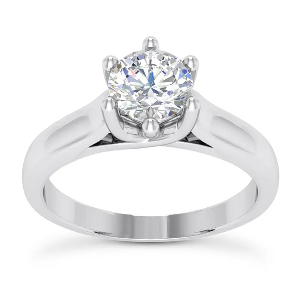 14K White Gold Six Prong Set Solitaire Engagement Ring Legacy Diamond & Gems Sheridan, WY