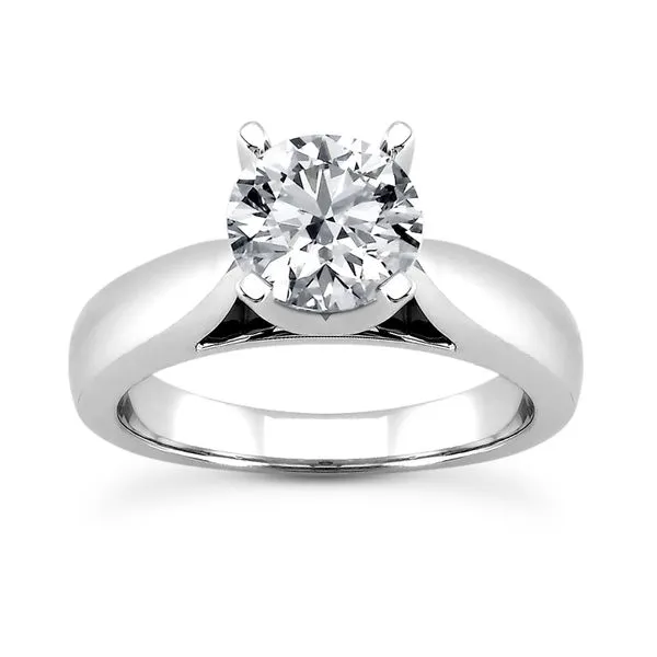 14K White Gold Prong Set Solitaire Engagement Ring Legacy Diamond & Gems Sheridan, WY