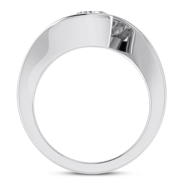 14K White Gold By-Pass Style Solitaire Engagement Ring Image 2 Legacy Diamond & Gems Sheridan, WY