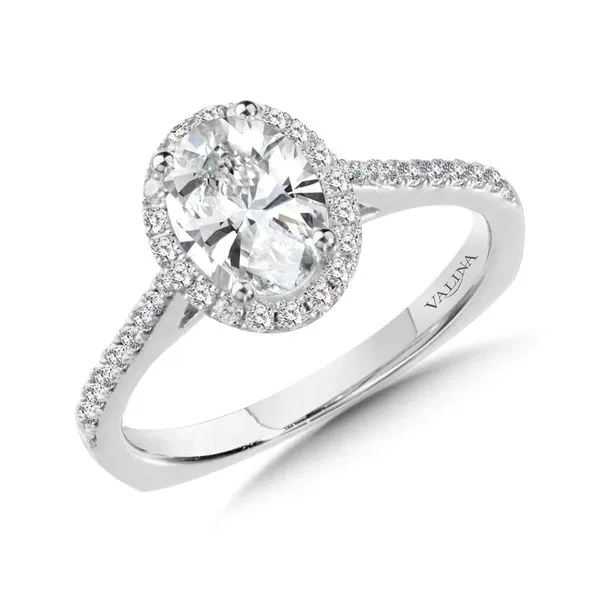 Diamond Prong Set Halo Engagement Ring Legacy Diamond & Gems Sheridan, WY