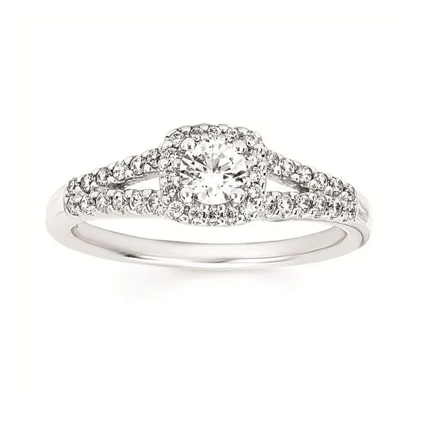 Diamond Prong Set Halo Engagement Ring Legacy Diamond & Gems Sheridan, WY