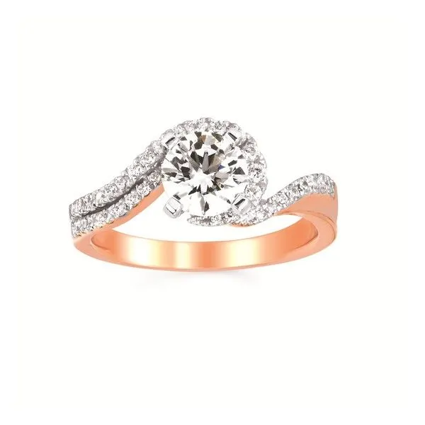14K White and Rose Gold Prong Set Engagement Ring Legacy Diamond & Gems Sheridan, WY