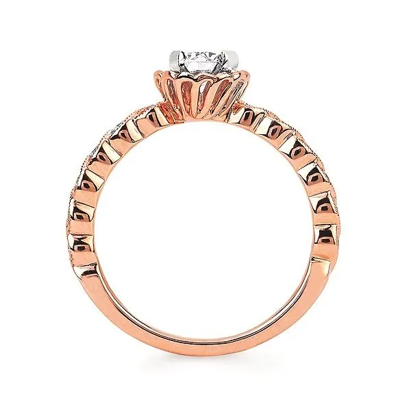 14K Rose Gold Diamond Prong Set Engagement Ring Image 2 Legacy Diamond & Gems Sheridan, WY