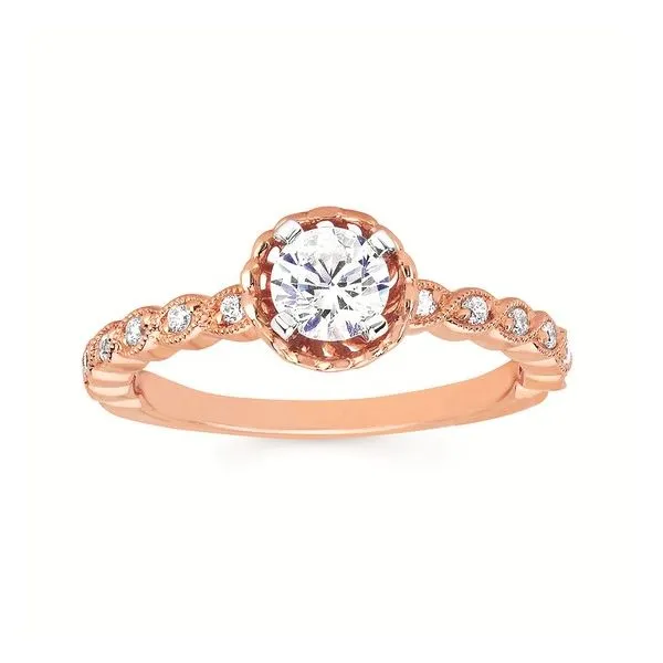 14K Rose Gold Diamond Prong Set Engagement Ring Legacy Diamond & Gems Sheridan, WY