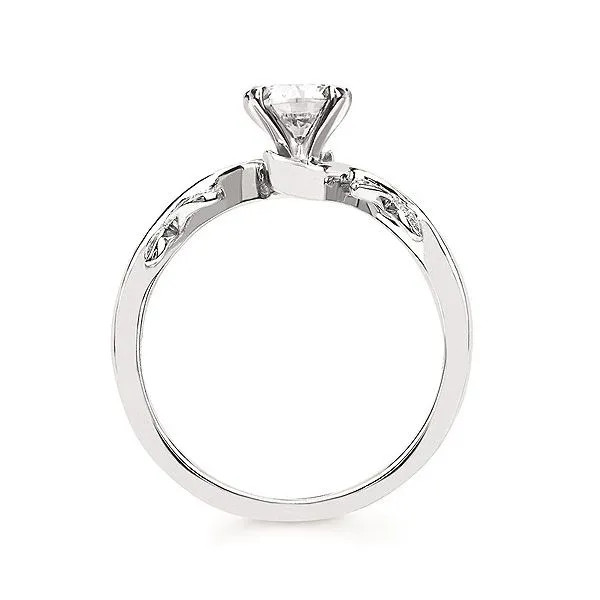 Diamond Prong Set Leaf Design Engagement Ring Image 2 Legacy Diamond & Gems Sheridan, WY