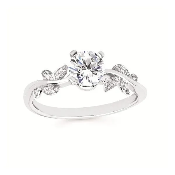 Diamond Prong Set Leaf Design Engagement Ring Legacy Diamond & Gems Sheridan, WY