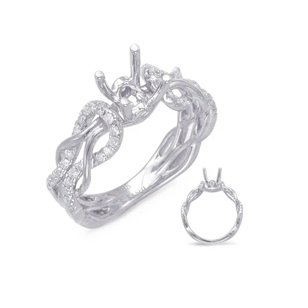 14K White Gold Diamond Bezel and Micro Prong Set Engagement Ring Legacy Diamond & Gems Sheridan, WY