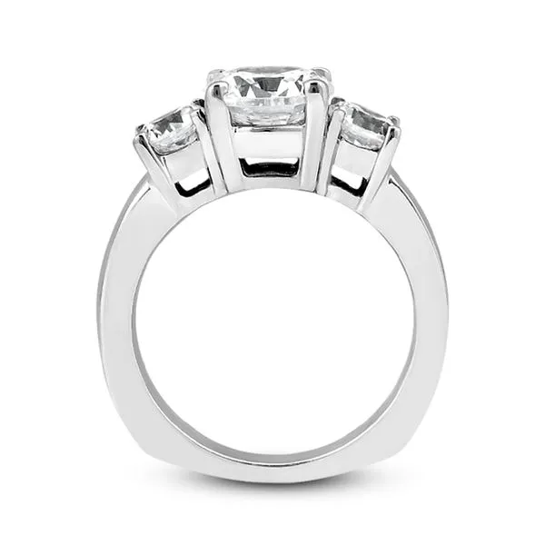 Prong Set Three Stone Engagement Ring