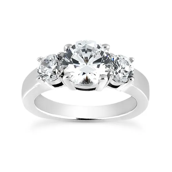 Prong Set Three Stone Engagement Ring