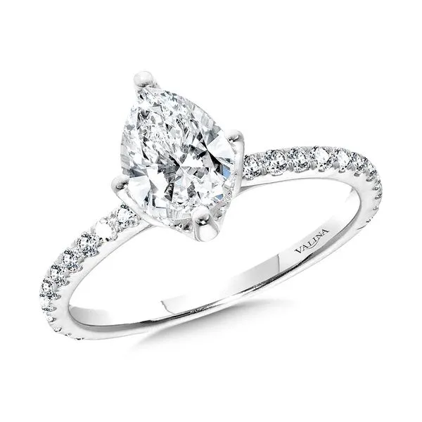 Pear Shape Diamond Hidden Halo Engagement Ring Legacy Diamond & Gems Sheridan, WY