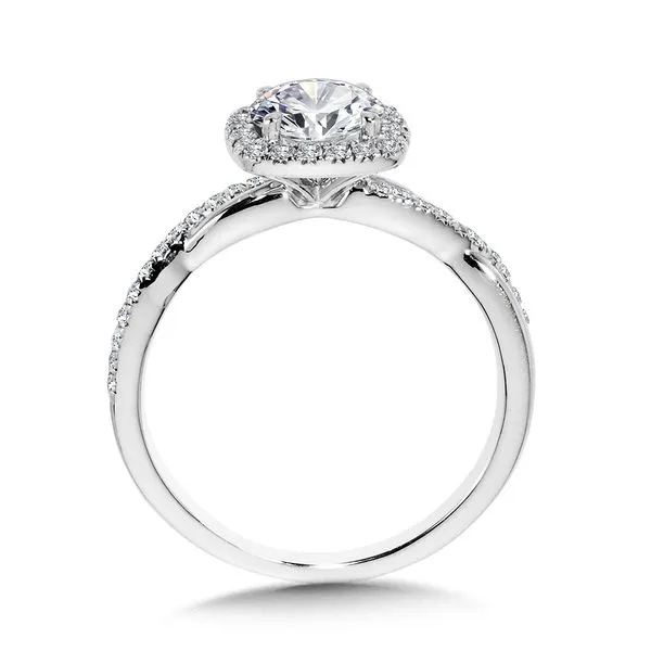 Crisscross Cushion Shaped Halo Engagement Ring Image 2 Legacy Diamond & Gems Sheridan, WY