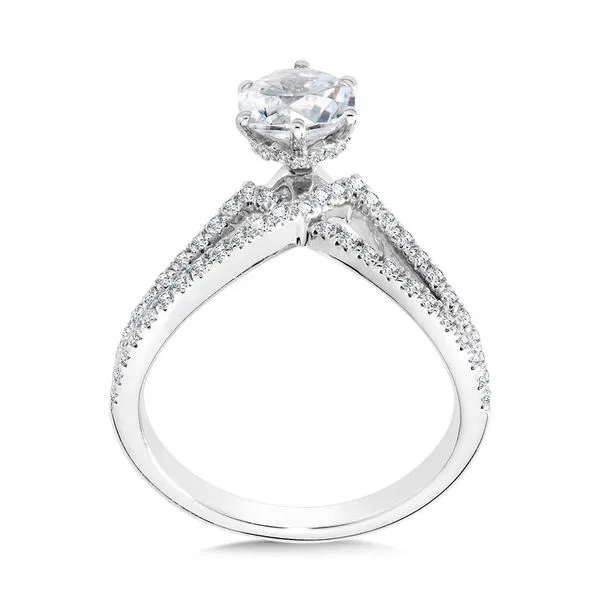 Six-Prong Chevron Shaped Engagement Ring Image 2 Legacy Diamond & Gems Sheridan, WY