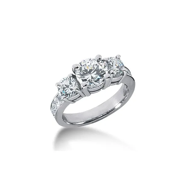 14K White Gold 3-Stone Diamond Engagement Ring Legacy Diamond & Gems Sheridan, WY