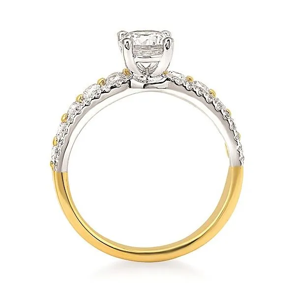 14K Yellow & White Gold Diamond Semi Mount Engagement Ring Image 2 Legacy Diamond & Gems Sheridan, WY
