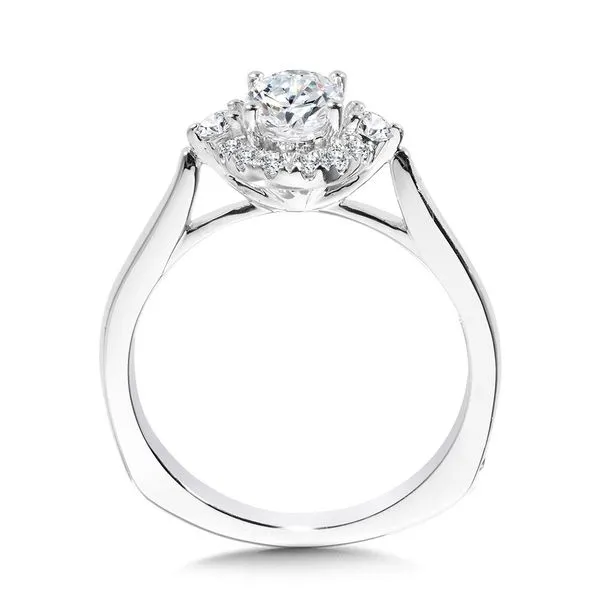 14K White Gold Diamond Semi Mount with Euro Shank Engagement Ring Image 2 Legacy Diamond & Gems Sheridan, WY