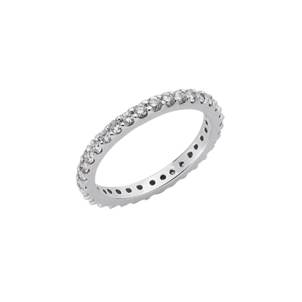 14K White Gold Diamond Prong Set Eternity Band Legacy Diamond & Gems Sheridan, WY