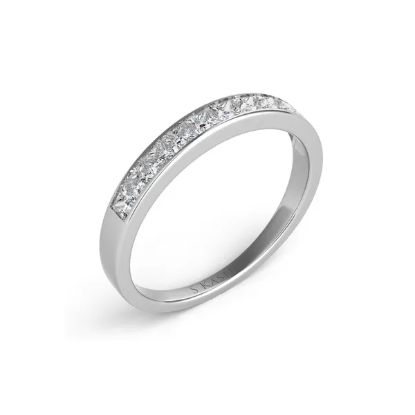 14K White Gold Diamond Channel Set Wedding Band similar item image