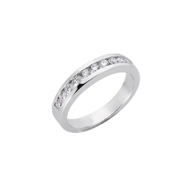 Diamond Channel Set Wedding Band in 14K White Gold similar item image