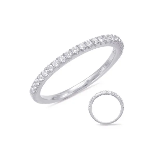 Diamond Prong Set Wedding Band 14K White Gold similar item image