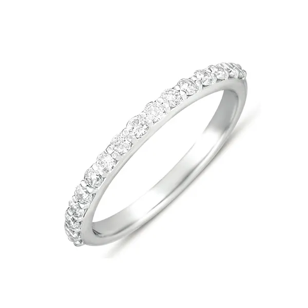 Diamond Prong Set Wedding Band 14K White Gold similar item image