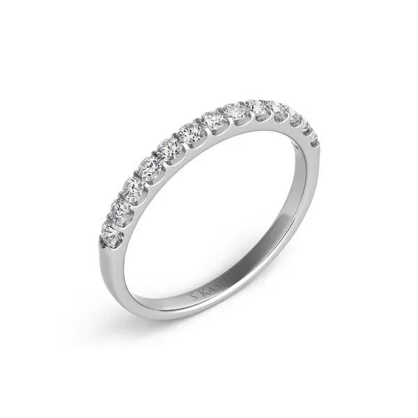 Diamond Prong Set Wedding Band in 14K White Gold Legacy Diamond & Gems Sheridan, WY